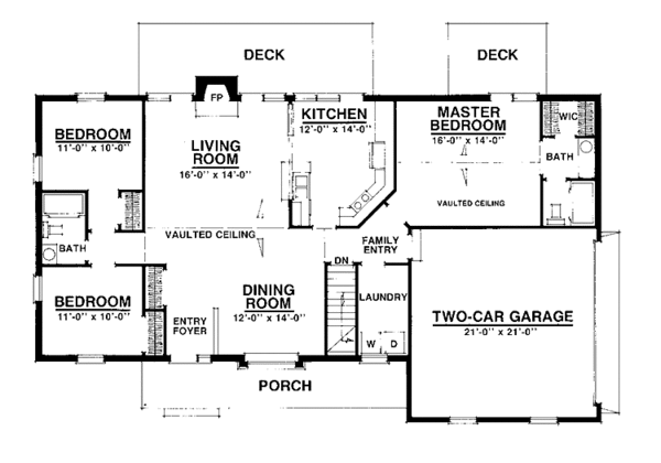 Architectural House Design - Country Floor Plan - Main Floor Plan #1016-41