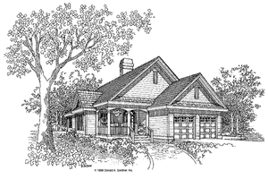 Country Exterior - Front Elevation Plan #929-404