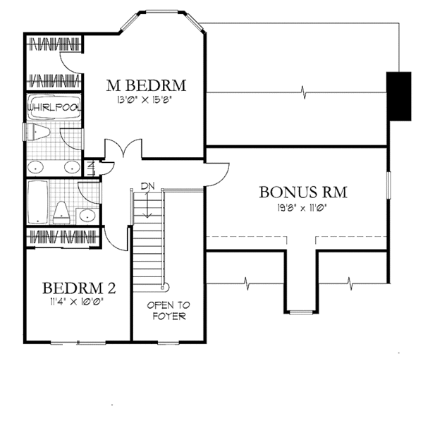 Dream House Plan - Country Floor Plan - Upper Floor Plan #1029-42