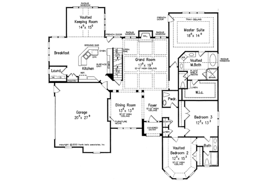 Floor Plan - Main Floor for European House Plan #927-610 - 3 bed, 2.5 bath