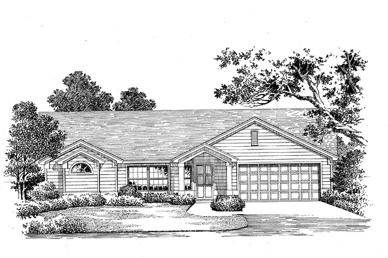 House Plan Design - Ranch Exterior - Front Elevation Plan #999-40