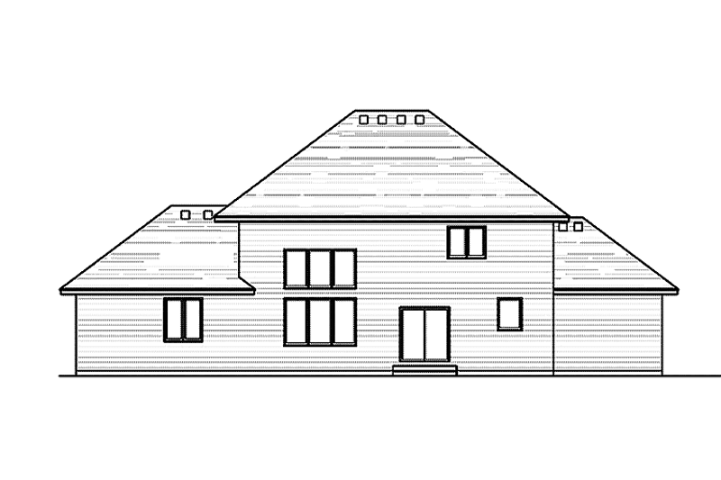 Home Plan - Exterior - Rear Elevation for Colonial House Plan #51-1038 - 4 bed, 2.5 bath