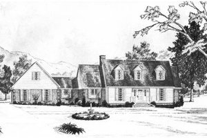Colonial Exterior - Front Elevation Plan #36-296