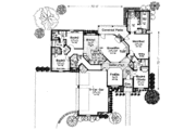 European Style House Plan - 4 Beds 3 Baths 2463 Sq/Ft Plan #310-255 
