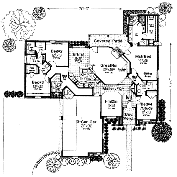 European Floor Plan - Main Floor Plan #310-255