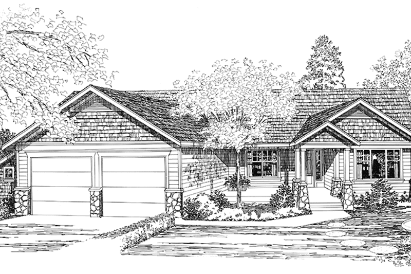 Home Plan - Country Exterior - Front Elevation Plan #966-4