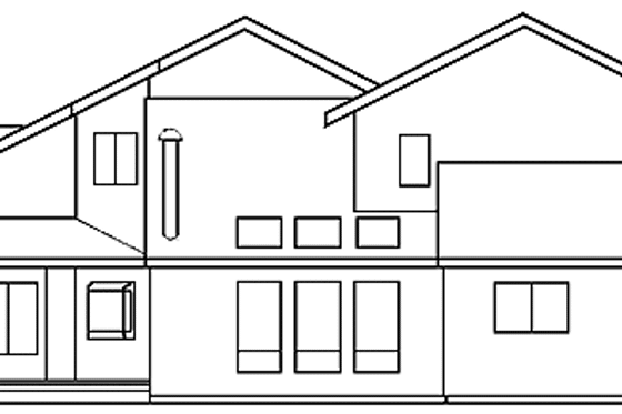 Exterior - Rear Elevation for Traditional House Plan #60-999 - 4 bed, 4 bath