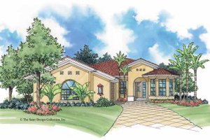 Mediterranean Exterior - Front Elevation Plan #930-386