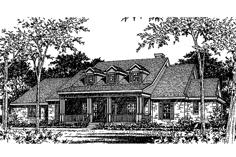 Architectural House Design - Country Exterior - Front Elevation Plan #472-259