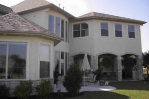 Exterior - Rear Elevation for European House Plan #411-666 - 4 bed, 3.5 bath