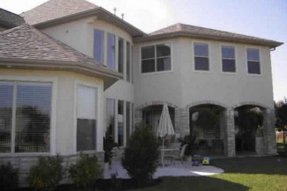 Exterior - Rear Elevation for European House Plan #411-666 - 4 bed, 3.5 bath