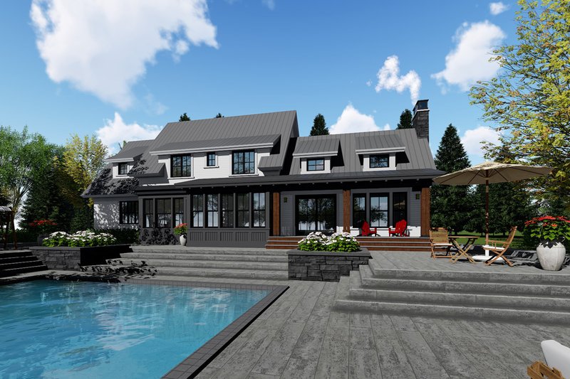 Home Plan - Exterior - Rear Elevation for Farmhouse House Plan #51-1145 - 4 bed, 3.5 bath