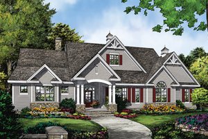 Ranch Exterior - Front Elevation Plan #929-1016