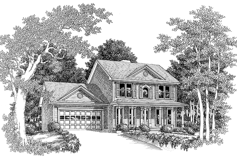 Home Plan - Exterior - Front Elevation 3 for Colonial House Plan #927-338 - 3 bed, 2.5 bath