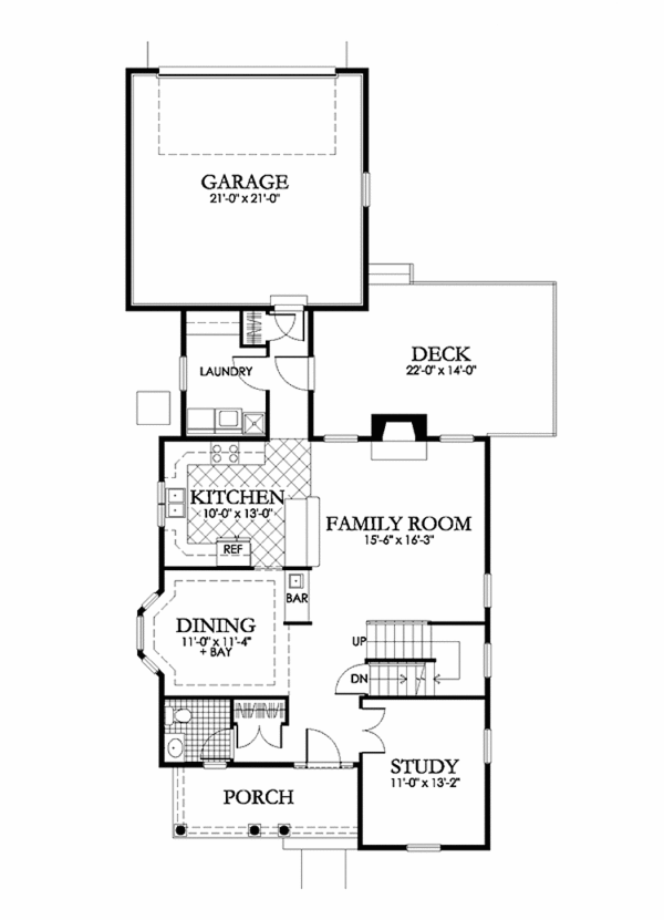 House Blueprint - Country Floor Plan - Main Floor Plan #1029-14