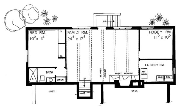 Architectural House Design - European Floor Plan - Upper Floor Plan #72-618
