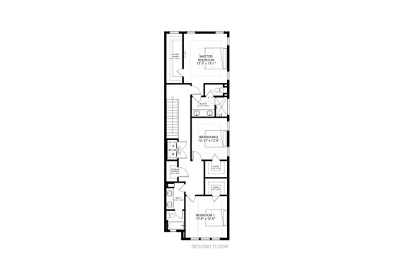 Floor Plan - Upper Floor for Farmhouse House Plan #1085-8 - 3 bed, 2.5 bath