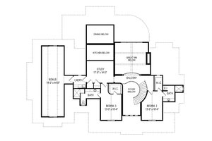 Floor Plan - Upper Floor for Craftsman House Plan #920-111 - 3 bed, 3.5 bath