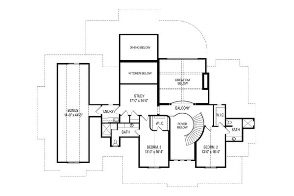 Craftsman Floor Plan - Upper Floor Plan #920-111