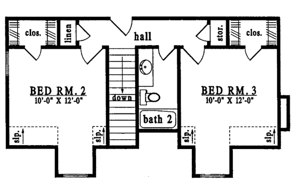 Dream House Plan - Country Floor Plan - Upper Floor Plan #42-437