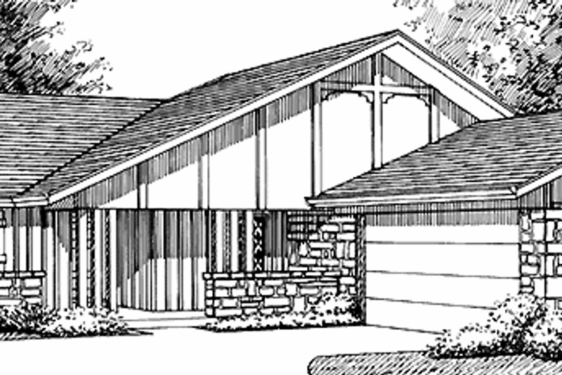 Dream House Plan - Tudor Exterior - Front Elevation Plan #45-534