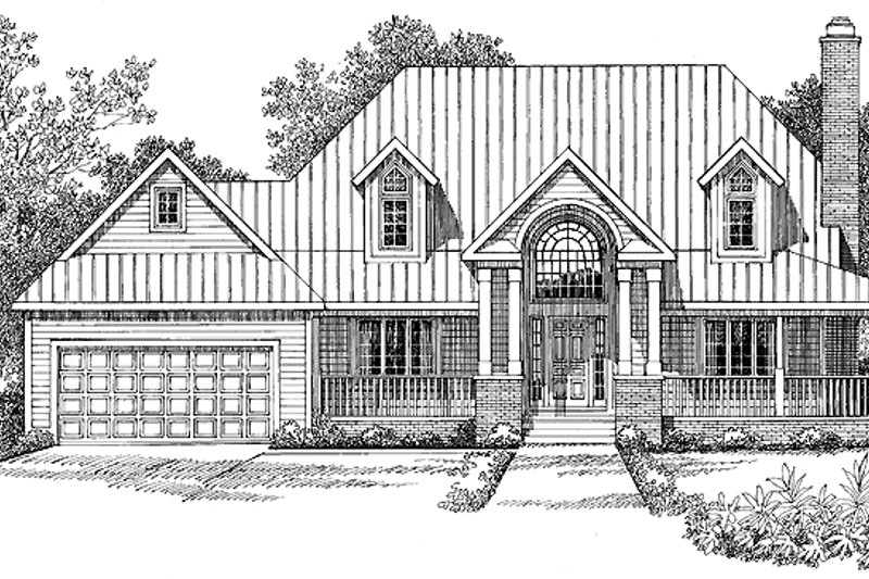 House Blueprint - Traditional Exterior - Front Elevation Plan #72-945