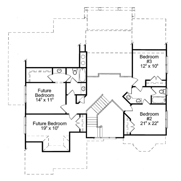 House Plan Design - Country Floor Plan - Upper Floor Plan #429-287