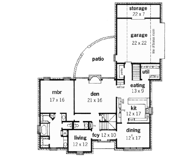 European Floor Plan - Main Floor Plan #16-218