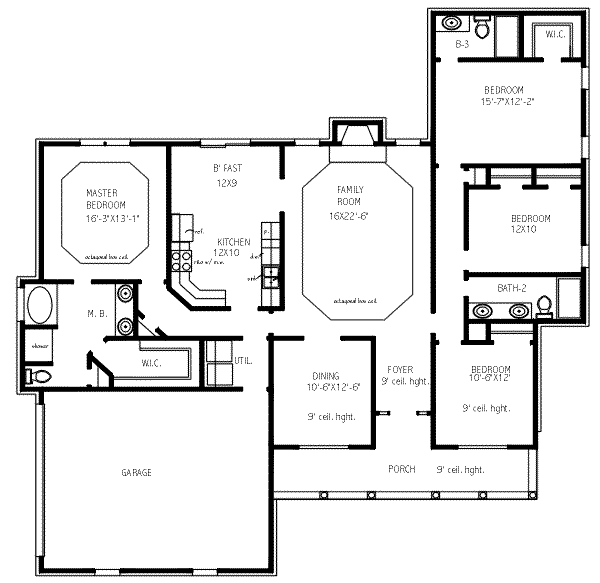 Southern Floor Plan - Main Floor Plan #69-150