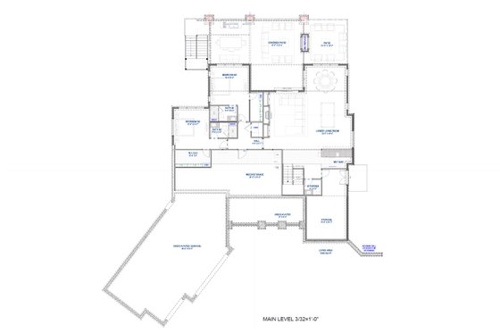 Floor Plan - Lower Floor for Traditional House Plan #1069-33 - 2 bed, 2.5 bath