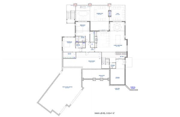 Traditional Floor Plan - Lower Floor Plan #1069-33