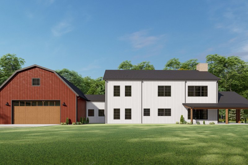 Architectural House Design - Exterior - Other Elevation 8 for Barndominium House Plan #1092-52 - 4 bed, 3 bath