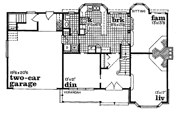 Traditional Floor Plan - Main Floor Plan #47-153