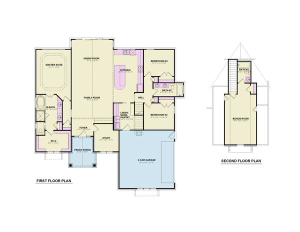 House Blueprint - Floor Plan - Main Floor for Traditional House Plan #54-682 - 3 bed, 3 bath