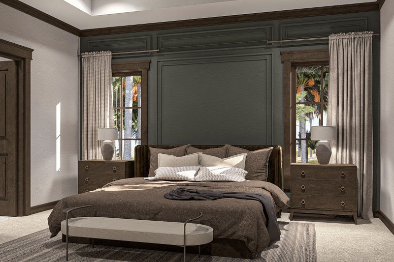 House Design - Interior - Master Bedroom for Mediterranean House Plan #455-389 - 2 bed, 2 bath