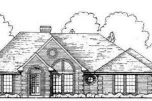 European Exterior - Front Elevation Plan #40-300