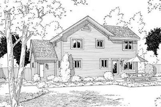 Exterior - Rear Elevation for Traditional House Plan #312-453 - 3 bed, 2.5 bath