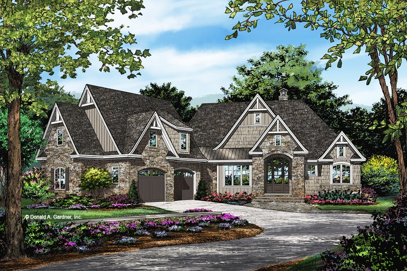 Dream House Plan - European Exterior - Front Elevation Plan #929-1065