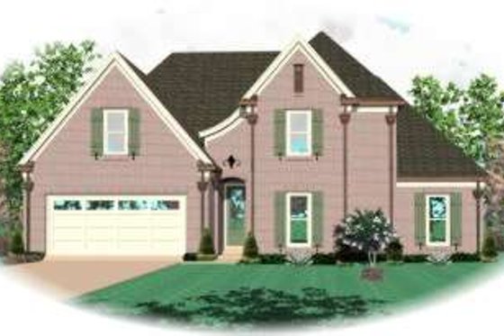 Exterior - Front Elevation for European House Plan #81-1501 - 4 bed, 3 bath