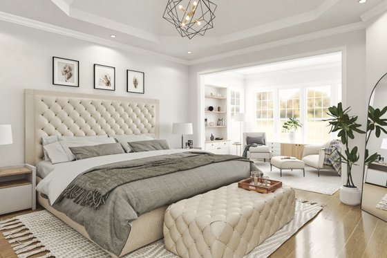 Interior - Master Bedroom for Craftsman House Plan #54-694 - 5 bed, 4 bath