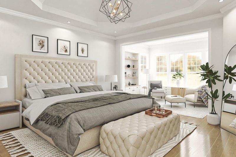 Dream House Plan - Interior - Master Bedroom for Craftsman House Plan #54-694 - 5 bed, 4 bath