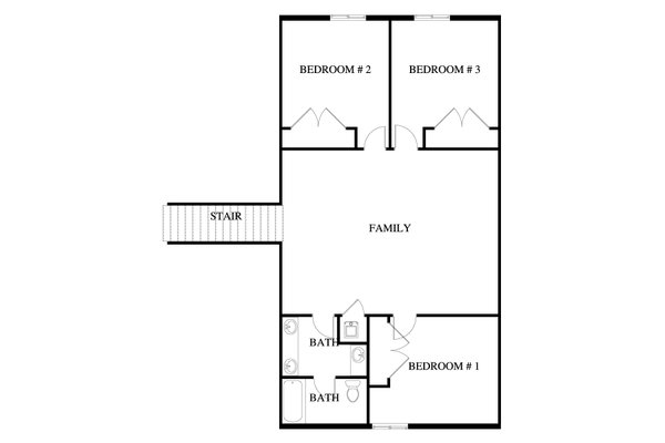 Architectural House Design - Traditional Floor Plan - Upper Floor Plan #1060-375