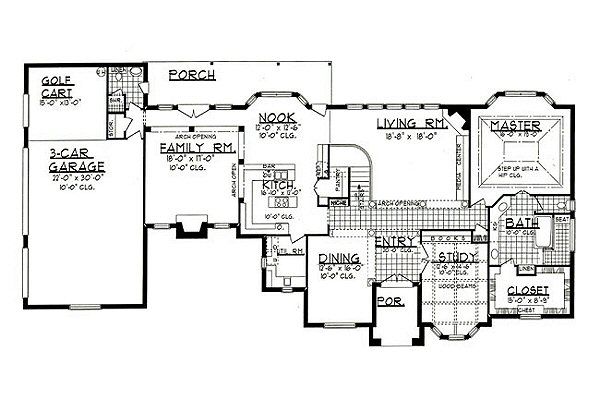 European Floor Plan - Main Floor Plan #62-144