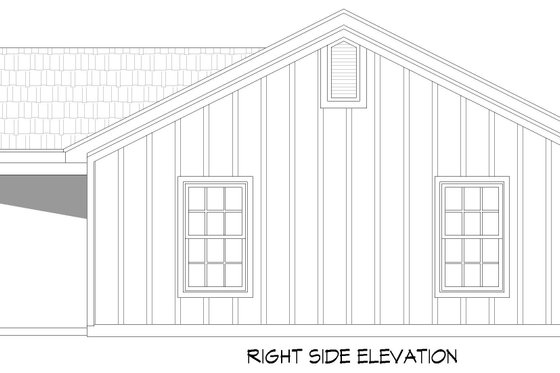 Exterior - Other Elevation 1 for Ranch House Plan #932-570 - 3 bed, 2 bath