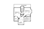 Mediterranean Style House Plan - 4 Beds 3 Baths 2887 Sq/Ft Plan #417-345 