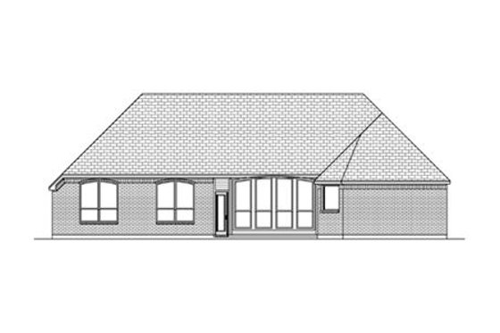 Exterior - Rear Elevation for European House Plan #84-481 - 3 bed, 2 bath