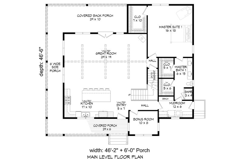 Dream House Plan - Floor Plan - Main Floor for Traditional House Plan #932-477 - 2 bed, 2 bath