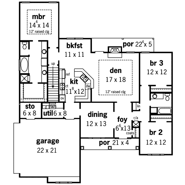 European Floor Plan - Main Floor Plan #16-284