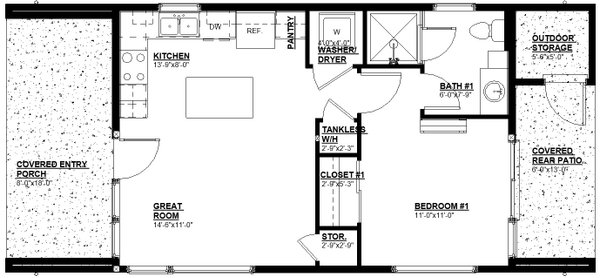 Architectural House Design - Modern Floor Plan - Main Floor Plan #895-146