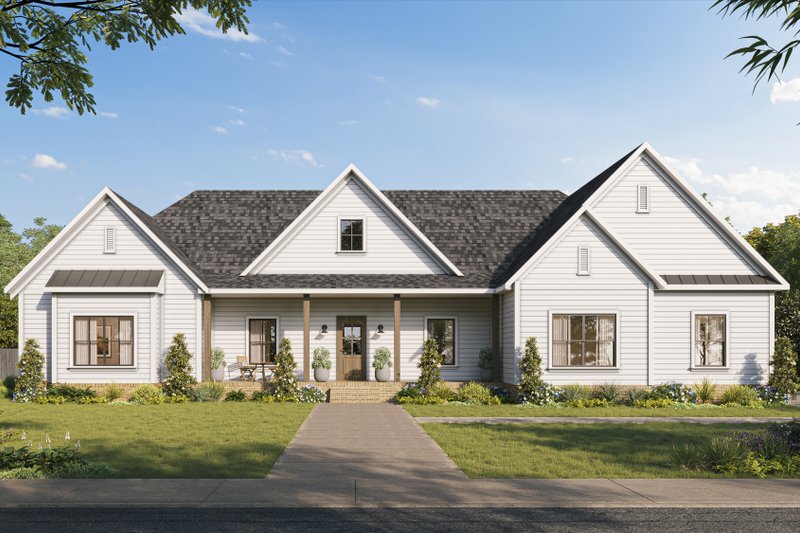 Farmhouse Style House Plan - 3 Beds 3 Baths 2060 Sq/Ft Plan #1117-23 Exterior